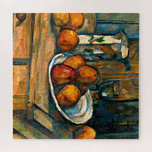 Stillleben mit Milchsaft und Obst von Cezanne Puzzle (Horizontal)