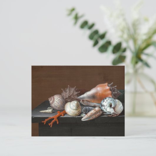 Stillleben mit Muscheln | Johann Jakob Dietzsch Postkarte (Stehend Vorderseite)