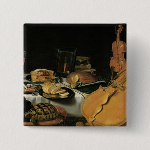 Stillleben mit Musikinstrumenten, 1623 Button
