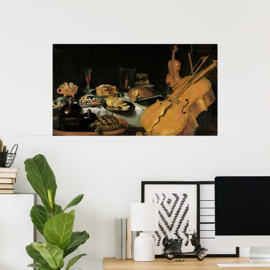 Stillleben mit Musikinstrumenten, 1623 Poster (Heimbüro)