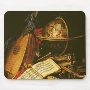 Stillleben mit Musikinstrumenten Mousepad