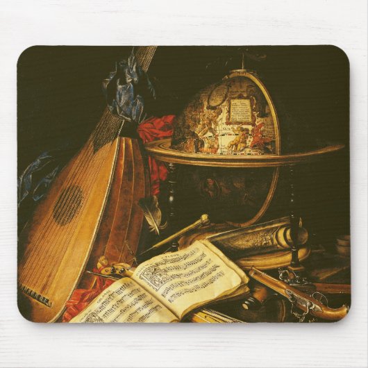 Stillleben mit Musikinstrumenten Mousepad (Vorne)