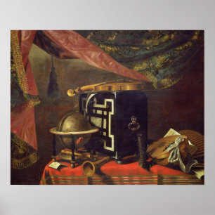 Stillleben mit Musikinstrumenten (Öl auf Leinwand Poster