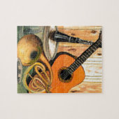 Stillleben mit Musikinstrumenten Puzzle (Horizontal)