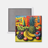 Stillleben mit Obst 10 Magnet (Vorderseite/Rückseite)