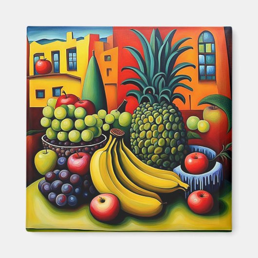 Stillleben mit Obst 10 Magnet (Vorne)