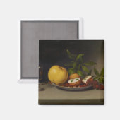 Stillleben mit Obst, Kuchen und Wein, 1821 Magnet (Vorderseite/Rückseite)