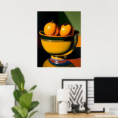 Stillleben mit Obst - Leinwand drucken Poster (Heimbüro)
