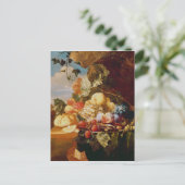 Stillleben mit Obst und Blume Postkarte (Stehend Vorderseite)