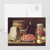 Stillleben mit Obst und Käse Postkarte (Vorne/Hinten)