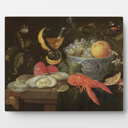 Stillleben mit Obst und Muschel Fisch, 1653 (Öl au Fotoplatte (Vorderseite)