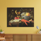 Stillleben mit Obst und Muschel Fisch, 1653 (Öl au Leinwanddruck (Insitu (Wohnzimmer))