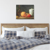 Stillleben mit Obst und Weinflasche Leinwanddruck (Insitu (Schlafzimmer))