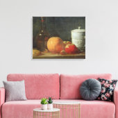 Stillleben mit Obst und Weinflasche Leinwanddruck (Insitu (Wohnzimmer))
