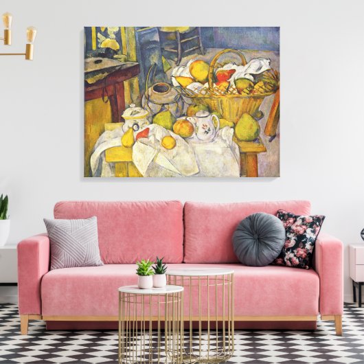 Stillleben mit Obstkorb Leinwanddruck (Insitu (Wohnzimmer))