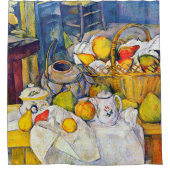 Stillleben mit Obstkorb, Paul Cezanne Duschvorhang (Vorderseite)
