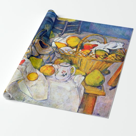 Stillleben mit Obstkorb, Paul Cezanne Geschenkpapier (Ungerollt)