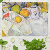 Stillleben mit Obstkorb, Paul Cezanne Geschirrtuch (Gefaltet)