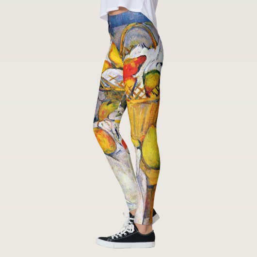 Stillleben mit Obstkorb, Paul Cezanne Leggings (Links)