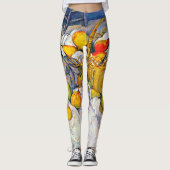 Stillleben mit Obstkorb, Paul Cezanne Leggings (Vorderseite)
