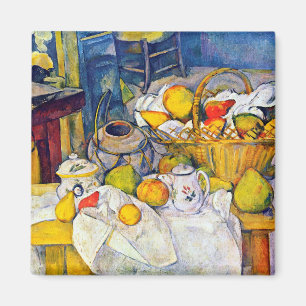 Stillleben mit Obstkorb, Paul Cezanne Magnet