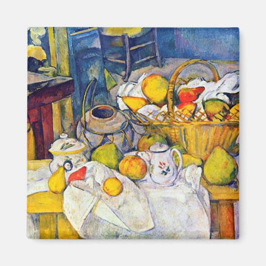 Stillleben mit Obstkorb, Paul Cezanne Magnet (Vorne)