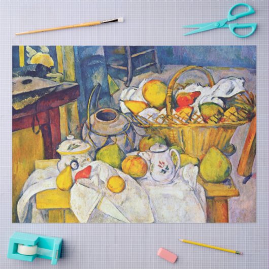 Stillleben mit Obstkorb, Paul Cezanne Seidenpapier (Basteln)