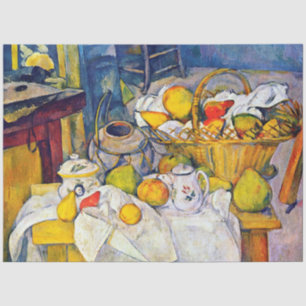 Stillleben mit Obstkorb, Paul Cezanne Seidenpapier