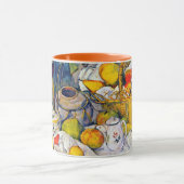 Stillleben mit Obstkorb, Paul Cezanne Tasse (Zentrum)