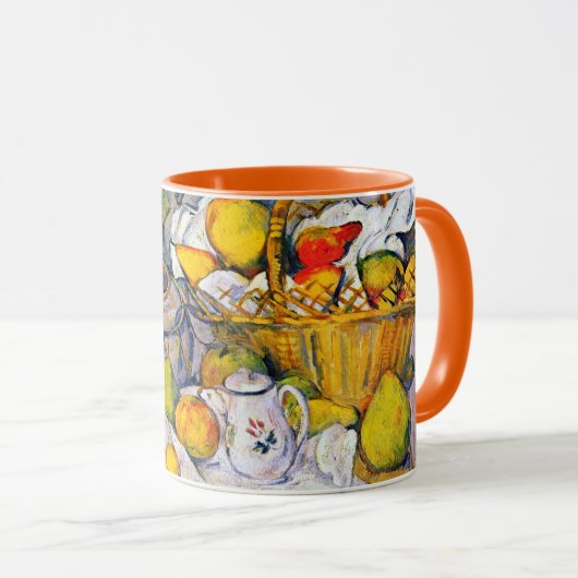 Stillleben mit Obstkorb, Paul Cezanne Tasse (VorderseiteRechts)