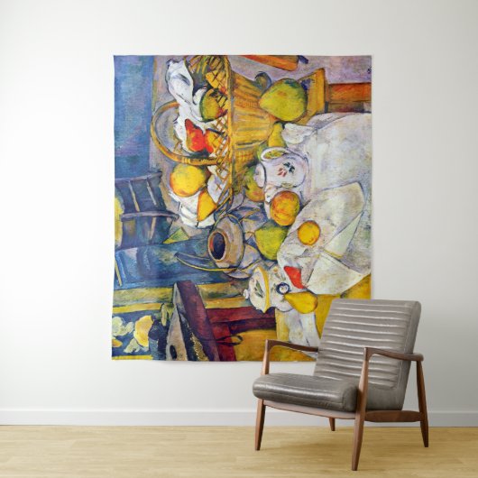 Stillleben mit Obstkorb, Paul Cezanne Wandteppich (Beispiel)