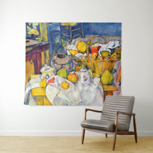 Stillleben mit Obstkorb, Paul Cezanne Wandteppich