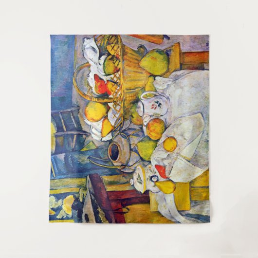 Stillleben mit Obstkorb, Paul Cezanne Wandteppich (Vorderseite)