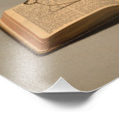 Stillleben mit offener Bibel- und Lesebrille Fotodruck (Ecke)