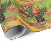 Stillleben mit Oleanders und Büchern Geschenkpapier (Rolleneckpunkt)