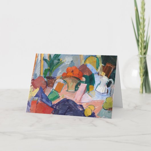 Stillleben mit Orangen in einem Korb | Edvard Weie Karte (Vorderseite)