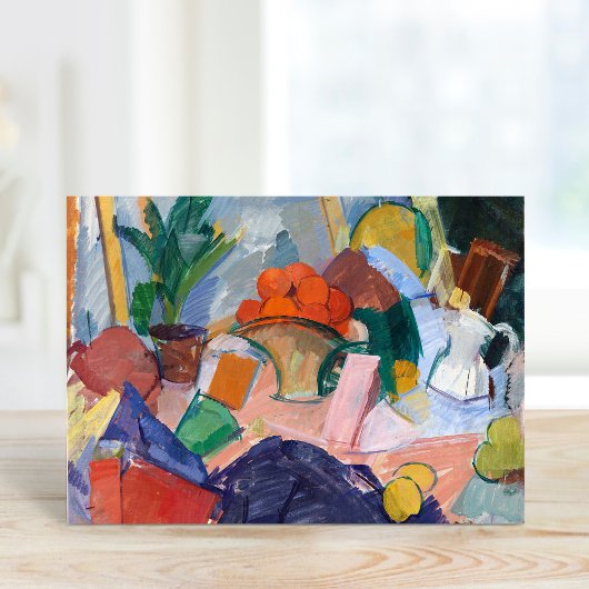 Stillleben mit Orangen in einem Korb | Edvard Weie Karte