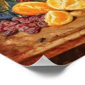 Stillleben mit Orangen | Josef Lauer Poster (Ecke)