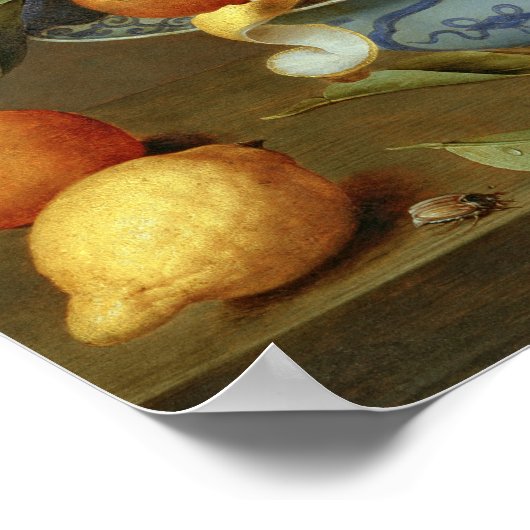 Stillleben mit Orangen und Zitronen Poster (Ecke)