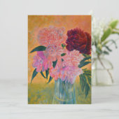 Stillleben mit Peonies-Malerei Einladung (Stehend Vorderseite)