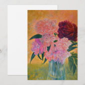 Stillleben mit Peonies-Malerei Einladung (Vorne/Hinten)
