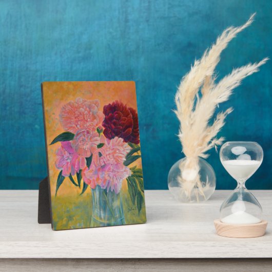Stillleben mit Peonies-Malerei Fotoplatte (Seite)