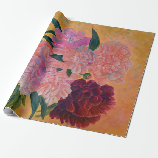 Stillleben mit Peonies-Malerei Geschenkpapier (Ungerollt)