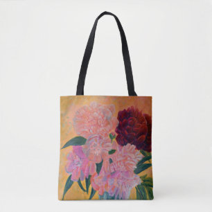 Stillleben mit Peonies-Malerei Tasche