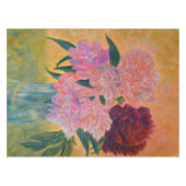 Stillleben mit Peonies-Malerei Tischdecke (Vorderseite (Horizontal))