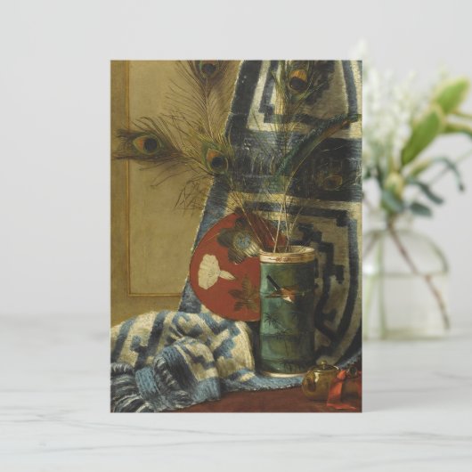 Stillleben mit Pfauenfedern (Stehend Vorderseite)