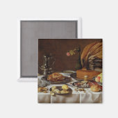 Stillleben mit Pfauenkuchen, 1627 Magnet (Vorderseite/Rückseite)