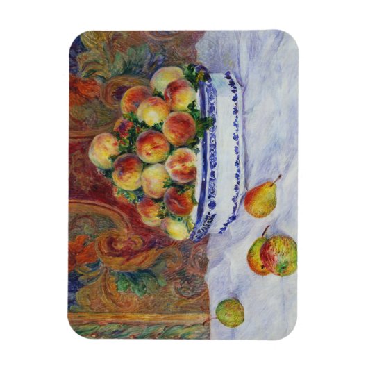 Stillleben mit Pfirsichen, Renoir Magnet (Vertikal)