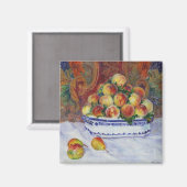 Stillleben mit Pfirsichen, Renoir Magnet (Vorderseite/Rückseite)