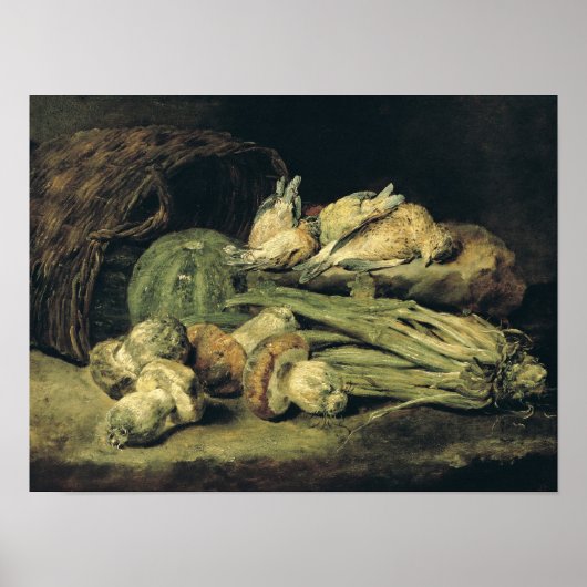 Stillleben mit Pilzen Poster (Vorne)